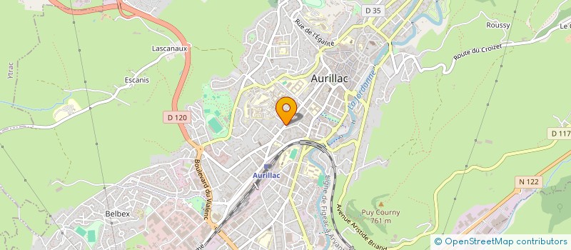 localisation de l'entreprise D. F. COMMUNICATION à AURILLAC