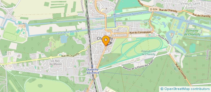 localisation de l'entreprise D.F.E.  CHANTILLY