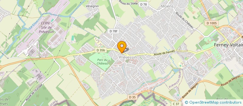 localisation de l'entreprise D.F.I à PREVESSIN-MOENS