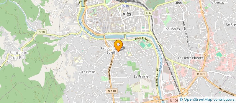 localisation de l'entreprise D.F. IMMOBILIER à ALES