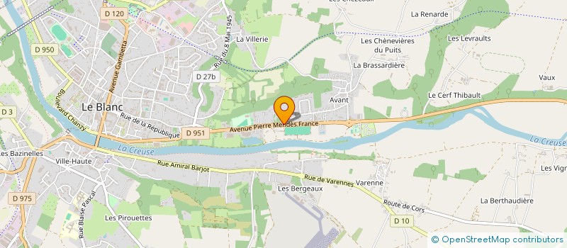 localisation de l'entreprise D.F.M. à LE BLANC