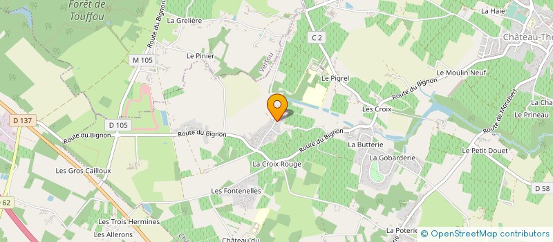 localisation de l'entreprise D.F.M à CHATEAU-THEBAUD