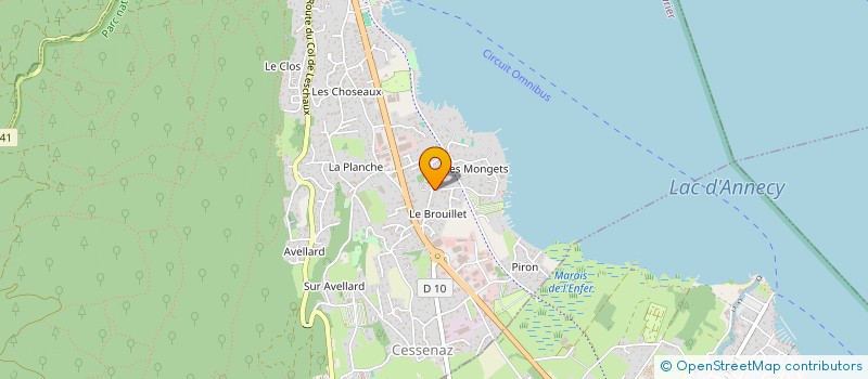 localisation de l'entreprise D-FI SAVOIE  SEVRIER