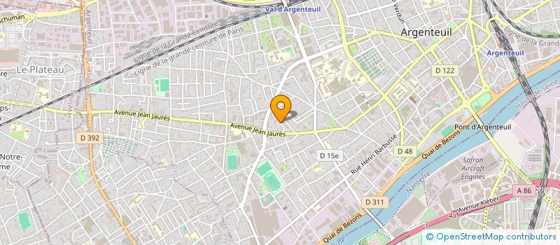 localisation de l'entreprise D.FORESTIER EURL  ARGENTEUIL