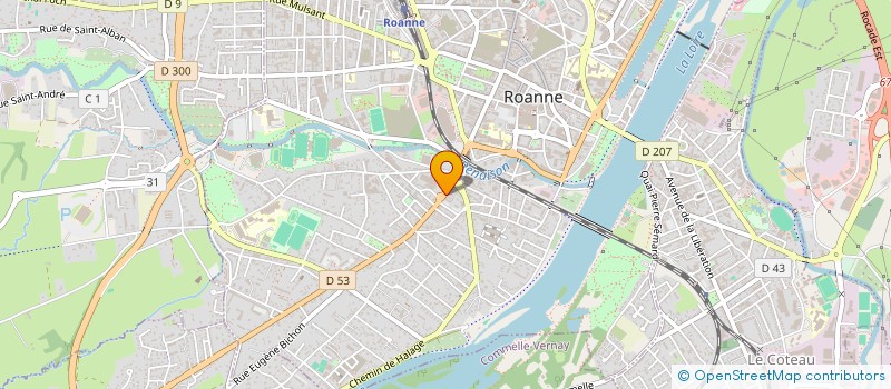 localisation de l'entreprise D.G.  ROANNE