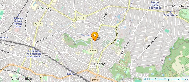 localisation de l'entreprise D&G à GAGNY