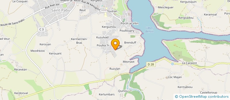 localisation de l'entreprise D.G. CARRELAGES  SAINT-PABU