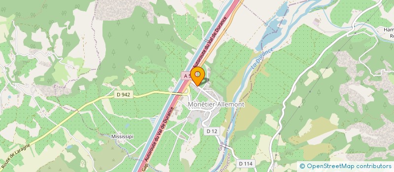 localisation de l'entreprise D & G CHARPENTE  MONETIER-ALLEMONT