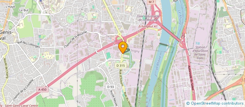 localisation de l'entreprise D.G.COM  IRIGNY