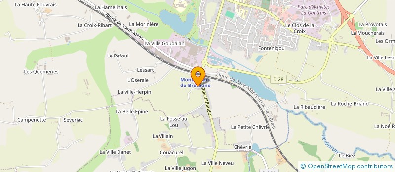 localisation de l'entreprise D.G. COMMUNICATION  MONTAUBAN-DE-BRETAGNE