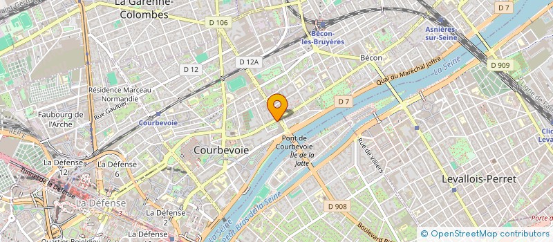 localisation de l'entreprise D.G COPY à COURBEVOIE