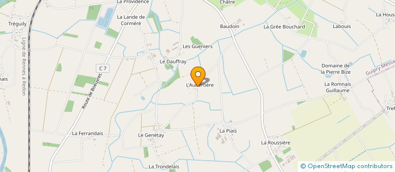 localisation de l'entreprise D.G.J.  GUIPRY-MESSAC