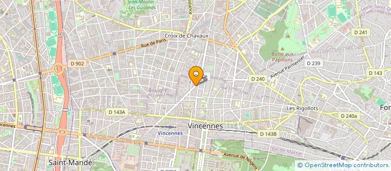 localisation de l'entreprise D.G JEAN JAURES à VINCENNES