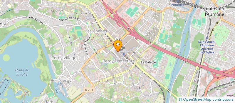 localisation de l'entreprise D.G.M.  PONTOISE