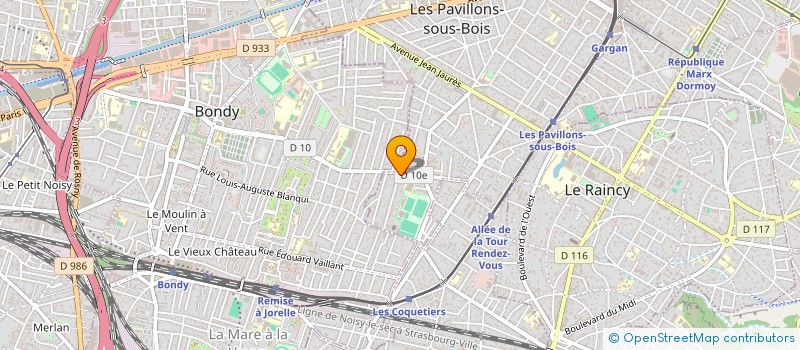 localisation de l'entreprise D.G.M. à LES PAVILLONS-SOUS-BOIS