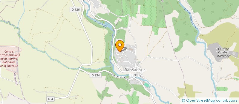 localisation de l'entreprise D.G.M.S. BATIMENT  RAISSAC-SUR-LAMPY