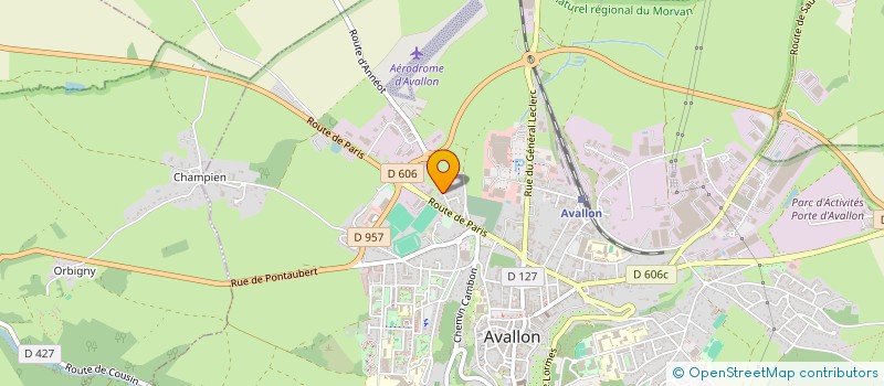 localisation de l'entreprise D.G.P.  AVALLON