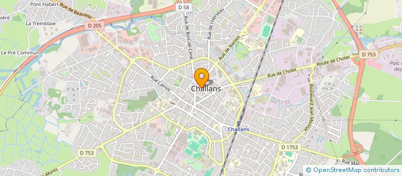localisation de l'entreprise D & G PRET A PORTER à CHALLANS