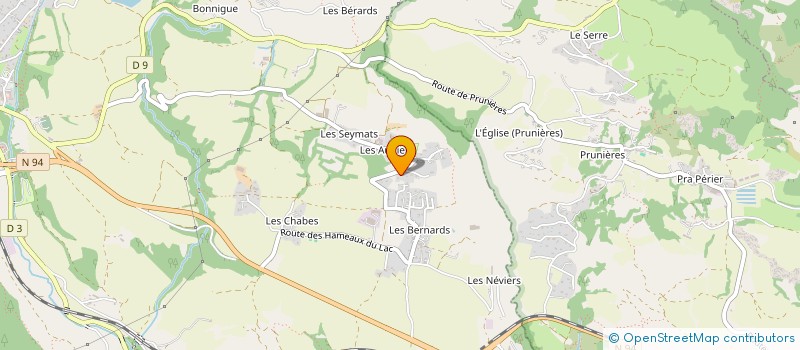 localisation de l'entreprise D.G.S. LES DEUX MOULINS à CHORGES