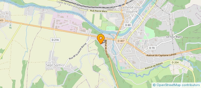 localisation de l'entreprise D-GEOSERVICES à LA FERTE SOUS JOUARRE
