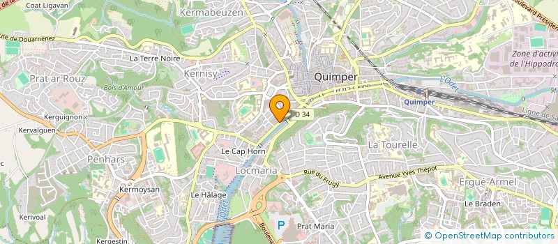 localisation de l'entreprise D GICQUELAY à QUIMPER