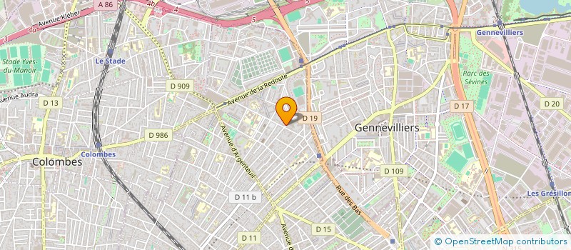 localisation de l'entreprise D. GRAND LINE AGENCY  ASNIERES-SUR-SEINE