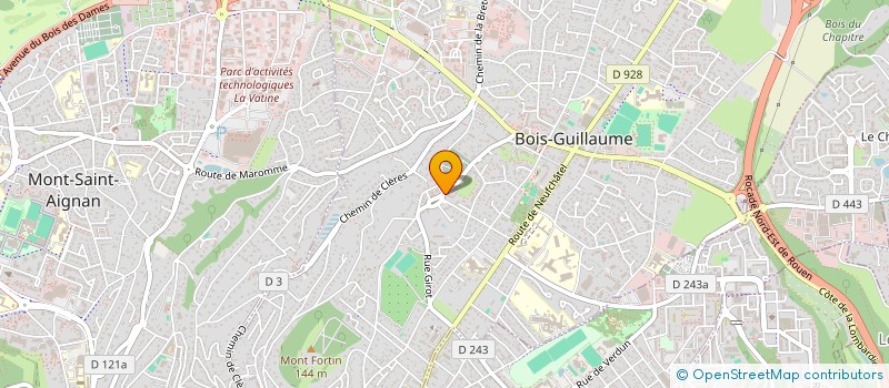 localisation de l'entreprise D.H.M INVEST à BOIS-GUILLAUME