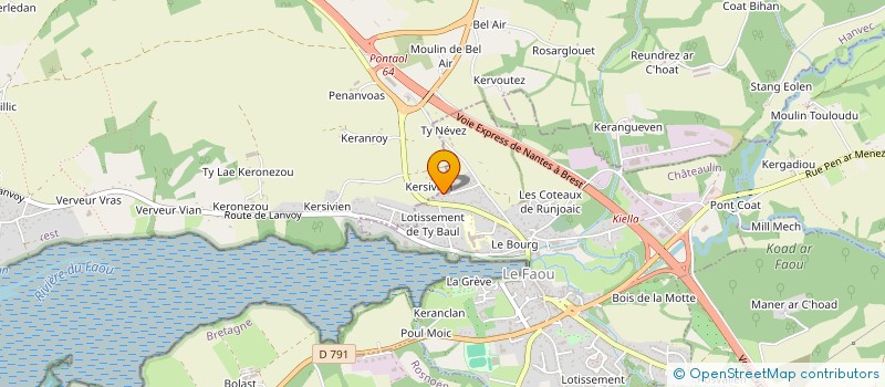 localisation de l'entreprise D.H.SARL à LE FAOU