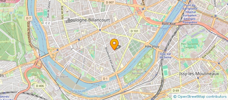 localisation de l'entreprise D'HEMEVEY ET DE GOUDANGE à BOULOGNE-BILLANCOURT