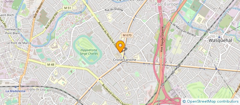localisation de l'entreprise D'HONDT EXPERTISE COMPTABLE à MARCQ-EN-BARŒUL