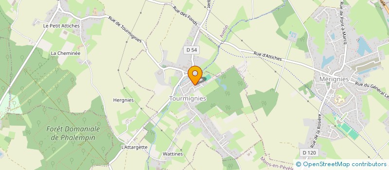 localisation de l'entreprise D'HOOGE  TOURMIGNIES