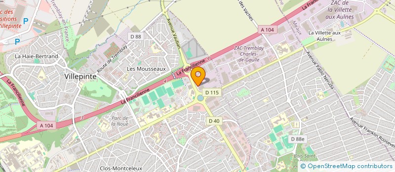 localisation de l'entreprise D.I.B à VILLEPINTE