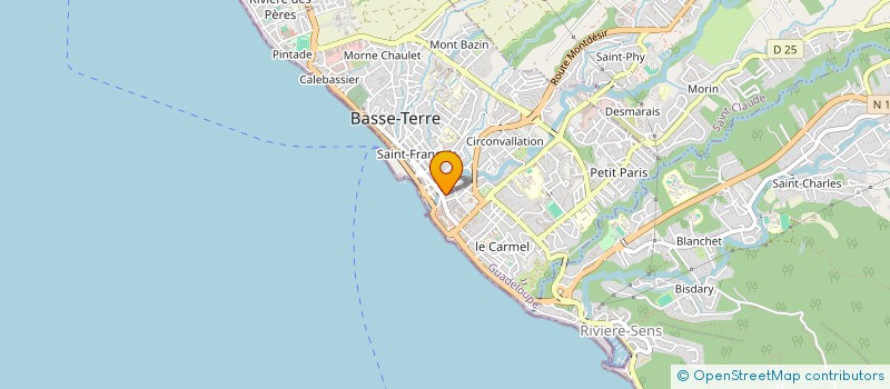 localisation de l'entreprise D.I.BAT à BASSE-TERRE