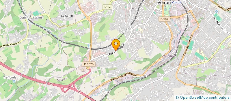 localisation de l'entreprise D.I.P.S. - DEVELOPPEMENT INFORMATIQUE POUR LES SOCIETES à VOIRON