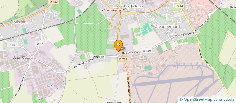 localisation de l'entreprise D.I.V. à CHATEAUBERNARD