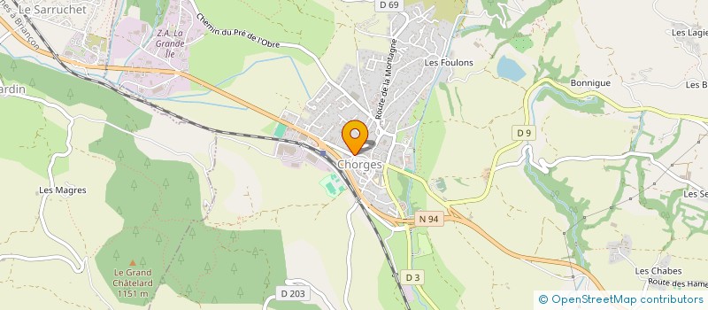 localisation de l'entreprise D'ICI ET D'AILLEURS à CHORGES
