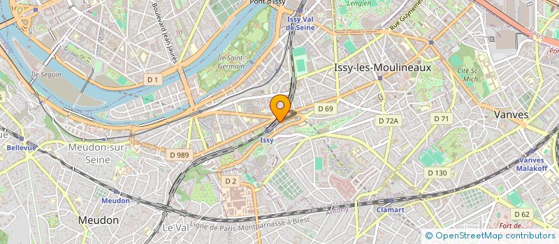 localisation de l'entreprise D INTERACTIVE à ISSY-LES-MOULINEAUX
