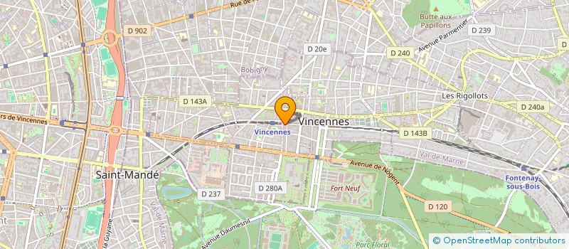 localisation de l'entreprise D'INTERIEUR à VINCENNES