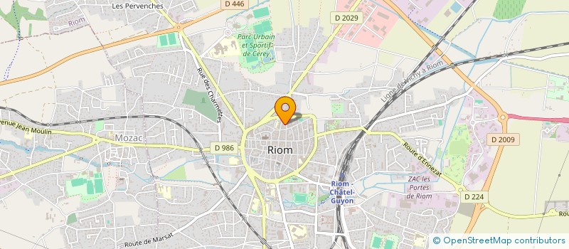 localisation de l'entreprise D. J. 2. S.  RIOM