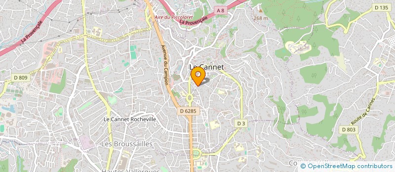 localisation de l'entreprise D.J. à LE CANNET