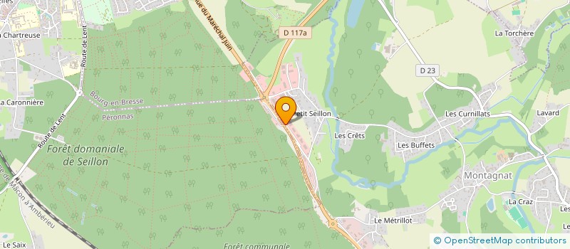 localisation de l'entreprise D J B à MONTAGNAT