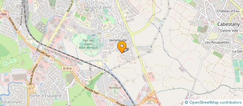 localisation de l'entreprise D.J.C.  PERPIGNAN