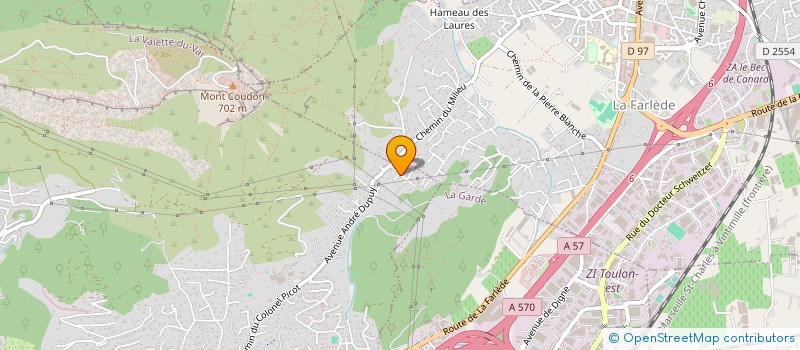 localisation de l'entreprise D & J DEVELOPPEMENT à LA VALETTE-DU-VAR