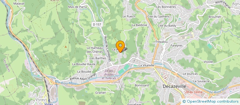localisation de l'entreprise D.J.ELECTRICITE à DECAZEVILLE