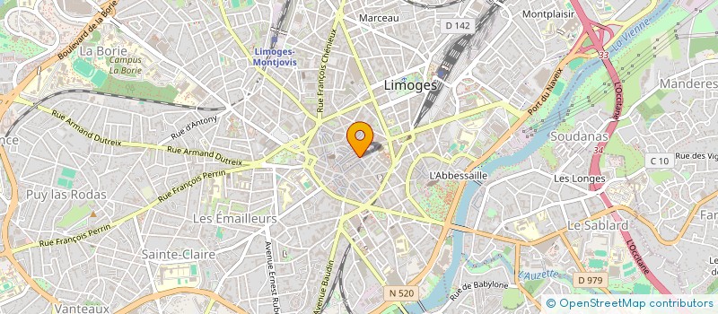 localisation de l'entreprise D&J FIBRE OPTIQUE à LIMOGES