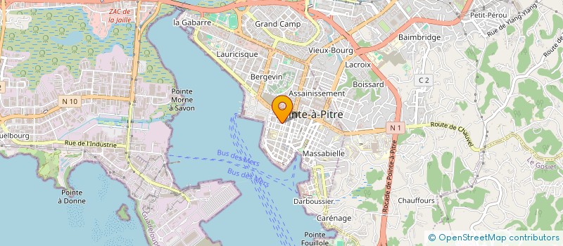 localisation de l'entreprise D.J.J SCHOELCHER à POINTE-A-PITRE
