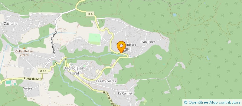 localisation de l'entreprise D.J.K.  BAGNOLS-EN-FORET