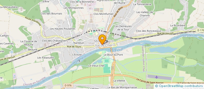 localisation de l'entreprise D.& J. LESAGE  MONTRICHARD-VAL-DE-CHER