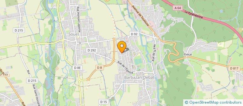 localisation de l'entreprise D.J.M.  BARBAZAN-DEBAT