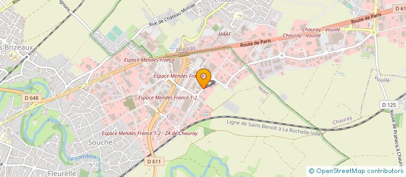 localisation de l'entreprise D.J.M.  NIORT